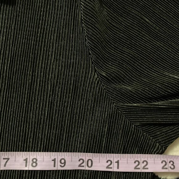 CYRUS Black ribbed button-front shirt corporate goth blouse MEDIUM LARGE XL top - Picture 7 of 14